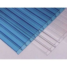 阻燃透明pc陽(yáng)光板 車(chē)棚雨棚屋面10mm厚四層中空聚碳酸酯板定制