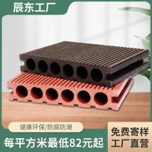 二代共擠戶(hù)外PE地板防滑防潮壓紋木塑140*23圓孔出口WPC地板